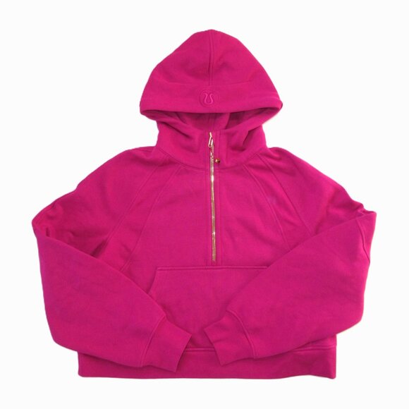 NWT Lululemon Scuba Oversized Half Zip Hoodie Ripened Raspberry Sweatshirt M/L - Picture 1 of 4